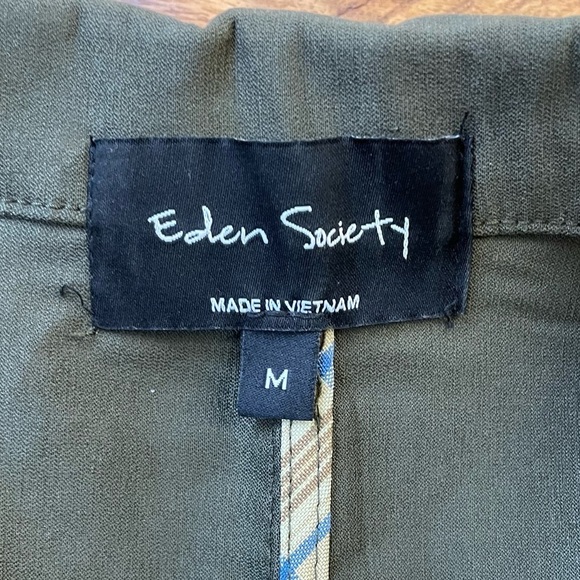 Eden Society Dark Olive Green Utility Chore Jacket - Picture 7 of 14